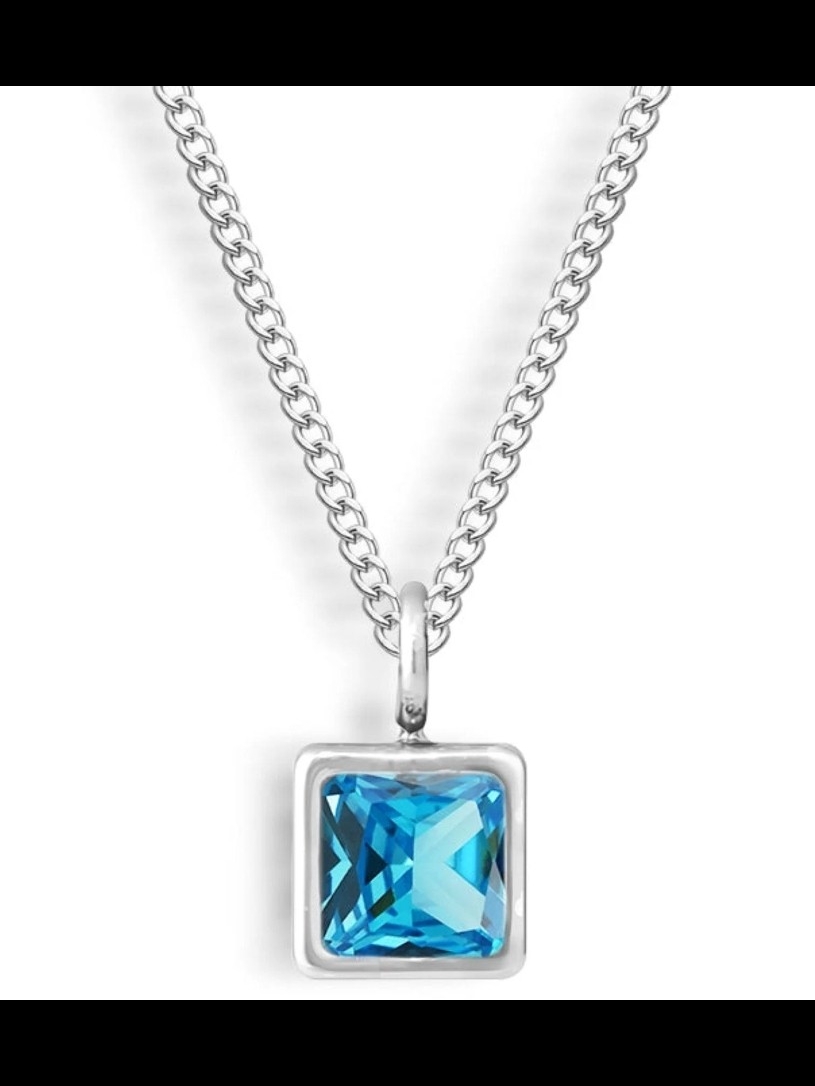 Aquamarine Necklace In Silver